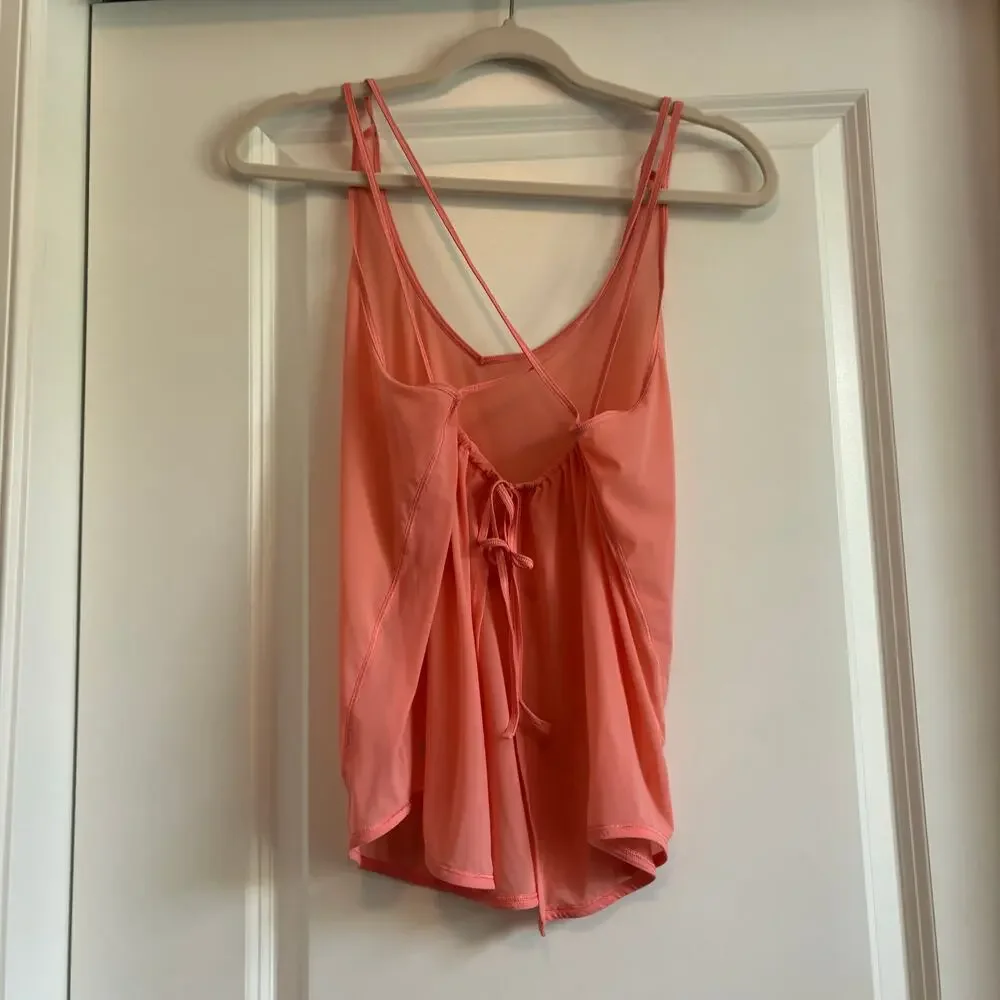 Lululemon Such A Cinch Tank Light Coral Mesh M‎ Flowy Athletic Athleisure